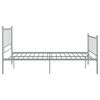vidaXL Estructura de cama sin colchón metal gris 120x200 cm