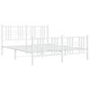 vidaXL Estructura cama sin colchón con estribo metal blanco 150x200 cm