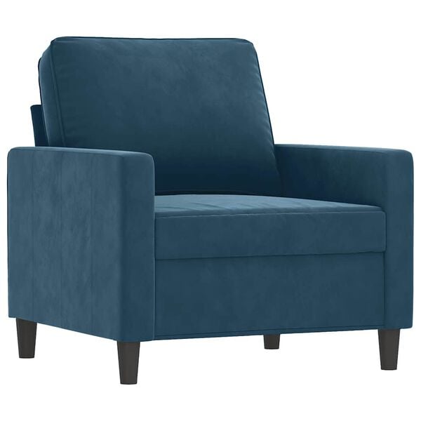 vidaXL Sill&oacute;n de terciopelo azul 60 cm