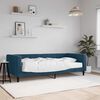 vidaXL Sof&aacute; cama con colch&oacute;n terciopelo azul 90x200 cm