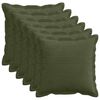 vidaXL Funda de almohada 6 uds. HOUTEN Verde 40 x 40 cm pana