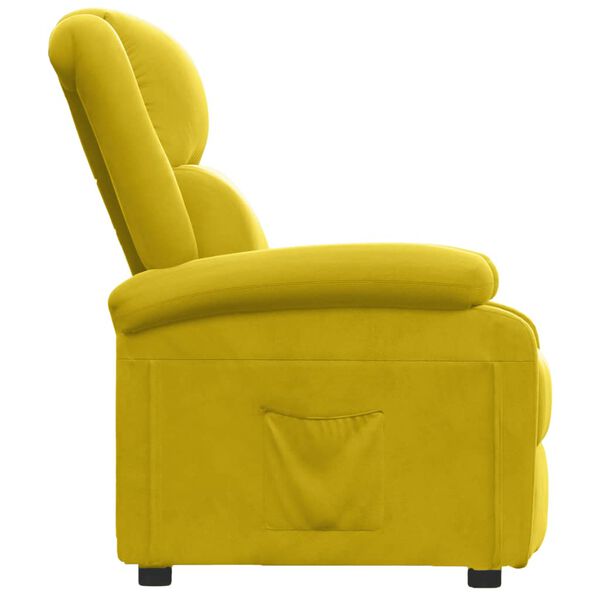 vidaXL Sill&oacute;n reclinable terciopelo amarillo