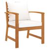vidaXL Muebles de jardín 5 pzas cojines madera maciza de acacia