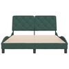vidaXL Estructura cama sin colch&oacute;n terciopelo verde oscuro 140x200 cm