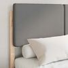 vidaXL Estructura de Cama con Cabecera Tapizada Gris Claro
