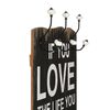 vidaXL Perchero de pared LOVE LIFE con 6 ganchos 120x40 cm