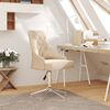 vidaXL Silla de oficina giratoria de tela color crema