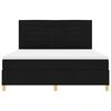 vidaXL Cama tipo Box Spring con colch&oacute;n Negro 180 x 200 cm tela
