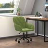 vidaXL Silla de oficina giratoria de terciopelo verde claro