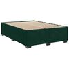 vidaXL Cama box spring con colch&oacute;n terciopelo verde oscuro 140x200 cm