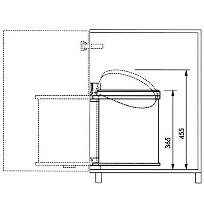 Hailo Papelera de armario Compact-Box tamaño M 15L acero inox 3555-101