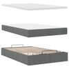 vidaXL Cama otomana con colch&oacute;n 120x190 cm terciopelo gris oscuro
