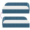 vidaXL Estructura de Cama Esquina con Colch&oacute;n 2 pcs Azul Terciopelo