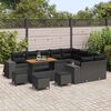 vidaXL Conjunto de sof&aacute; de jard&iacute;n 13 pcs Negro rat&aacute;n sint&eacute;tico