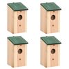 vidaXL Casa para p&aacute;jaros 4 unidades madera 12x12x22 cm