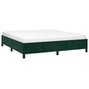 vidaXL Estructura cama sin colch&oacute;n terciopelo verde oscuro 160x200 cm
