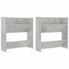 vidaXL Zapateros de pared 2 uds contrachapada gris hormig&oacute;n 60x18x60cm
