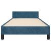 vidaXL Estructura de cama sin colch&oacute;n terciopelo azul oscuro 90x200 cm