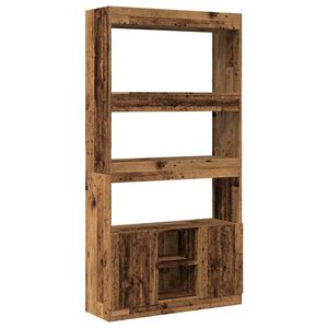 vidaXL Aparador alto madera ingenier&iacute;a madera envejecida 92x33x180 cm