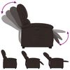 vidaXL Sill&oacute;n el&eacute;ctrico reclinable elevable de tela marr&oacute;n oscuro