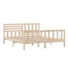 vidaXL Estructura de cama de madera maciza super king 180x200 cm