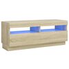 vidaXL Mueble de TV con luces LED roble Sonoma 100x35x40 cm