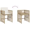 vidaXL Set comedor de jard&iacute;n 7 pzas con cojines rat&aacute;n sint&eacute;tico beige