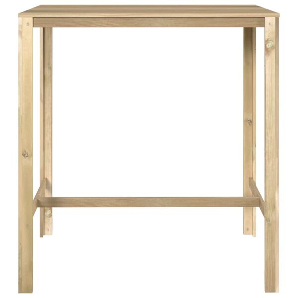 vidaXL Mesa de bar de madera de pino impregnada 110x60x110 cm