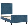 vidaXL Estructura de cama sin colch&oacute;n terciopelo azul oscuro 100x200cm