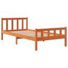 vidaXL Estructura de cama sin colch&oacute;n madera maciza marr&oacute;n 75x190 cm