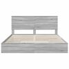 vidaXL Cama con almacenamiento con cabecera Gris Sonoma 180 x 200 cm