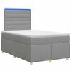 vidaXL Cama box spring con colch&oacute;n Gris Claro 120 x 190 cm Tela