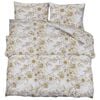 vidaXL Juego de funda n&oacute;rdica algod&oacute;n blanco y marr&oacute;n 200x200 cm