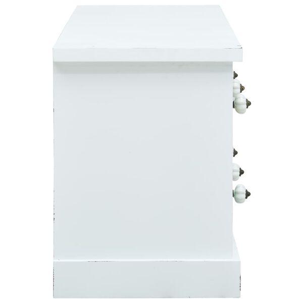 vidaXL Mueble para TV con cajones MDF blanco 120x30x40 cm