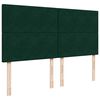 vidaXL Cama box spring con colch&oacute;n terciopelo verde oscuro 180x200 cm