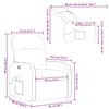 vidaXL Sill&oacute;n reclinable de masaje el&eacute;ctrico tela marr&oacute;n