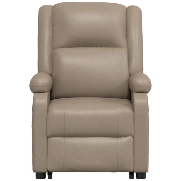 vidaXL Sill&oacute;n elevable cuero sint&eacute;tico color capuchino