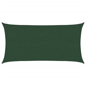 vidaXL Toldo de vela HDPE verde oscuro 160 g/m² 2,5x5 m