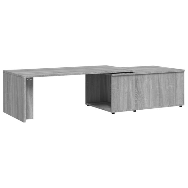 vidaXL Mesa de centro de madera contrachapada gris Sonoma 150x50x35 cm