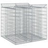 vidaXL Cama elevada de gavi&oacute;n 2 uds. 100 x 100 x 100 cm Plateado