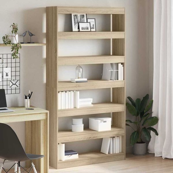 vidaXL Librer&iacute;a Roble Sonoma 100 x 30 x 198 cm Madera de ingenier&iacute;a