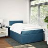 vidaXL Cama box spring con colch&oacute;n terciopelo azul 120x190 cm