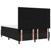 vidaXL Cama tipo Box Spring con colch&oacute;n Negro 140 x 200 cm tela