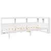vidaXL Cama con estanter&iacute;a sin colch&oacute;n madera maciza blanca 100x200 cm