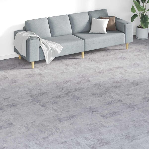 vidaXL Tableros de Suelo 18 pcs Gris 5,26 m&sup2; PVC