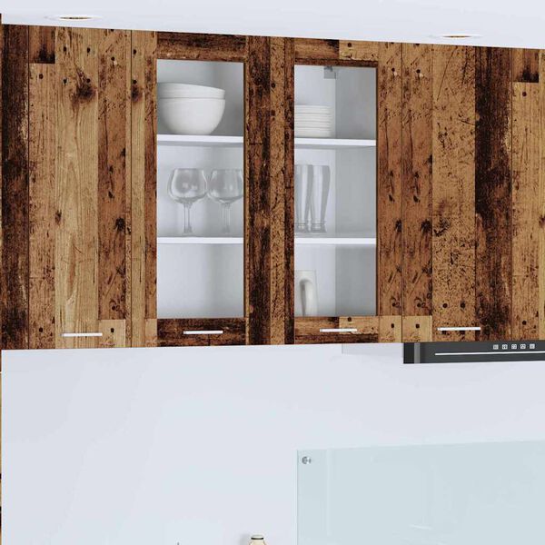 vidaXL Mueble colgante con almacenamiento Madera vieja 80 x 31 x 80 cm