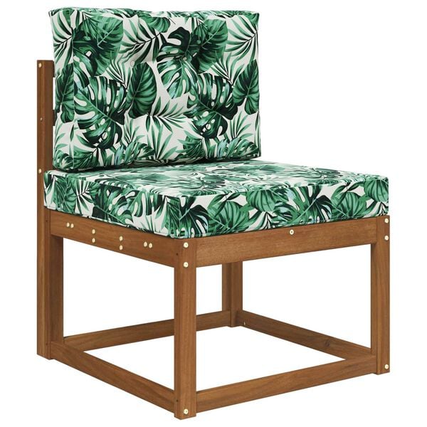 vidaXL Coj&iacute;n para sof&aacute; de exterior 2 pcs Patr&oacute;n de hoja Poli&eacute;ster