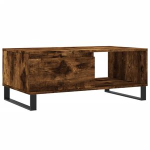vidaXL Mesa de centro madera contrachapada roble ahumado 90x50x36,5 cm