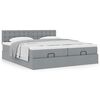vidaXL Estructura de cama otomana colchones tela gris claro 180x200cm