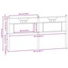 vidaXL Cabecero de repuesto de madera de ingenier&iacute;a y acero roble Sonoma 160 cm